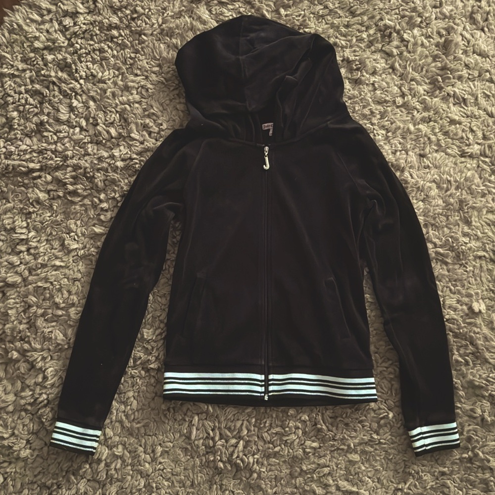 Juicy Couture Black Belour Hoodie size small